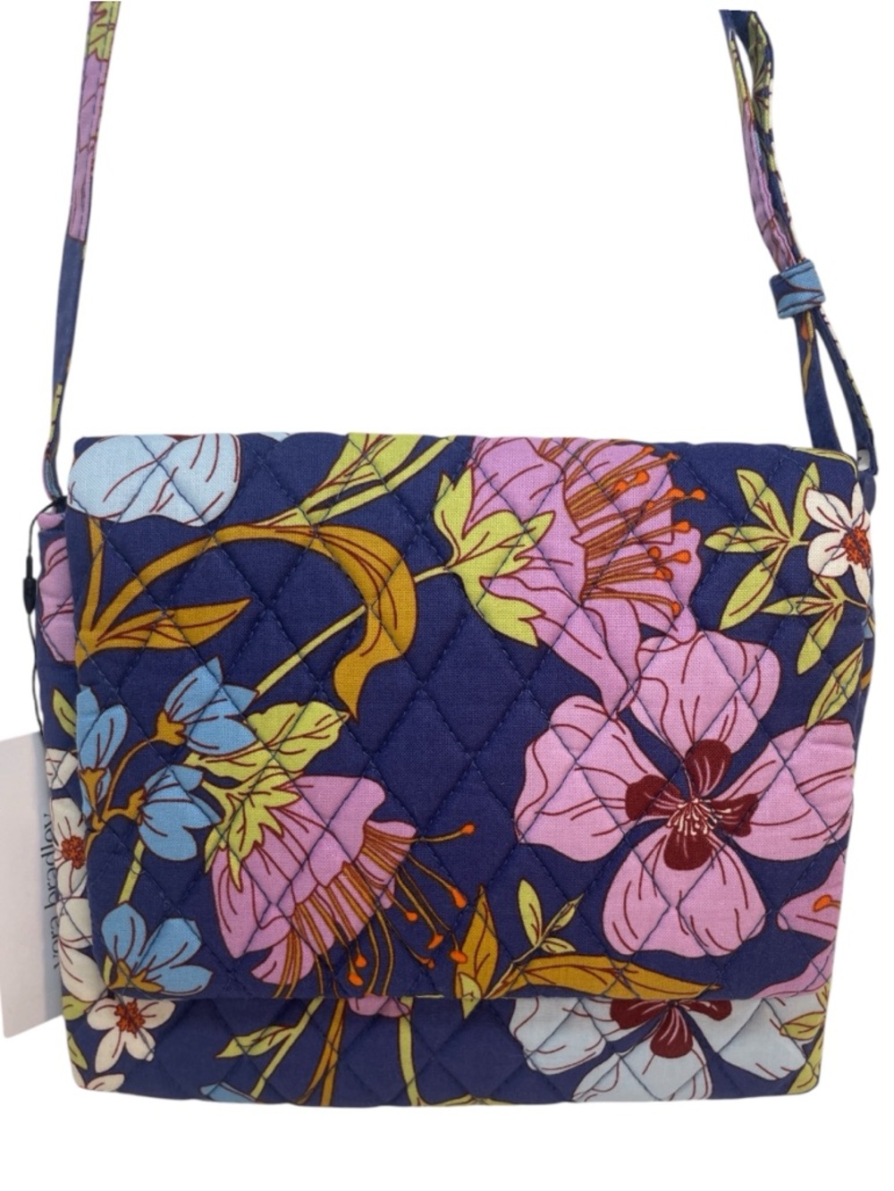 New Vera Bradley Small Flap Hipster Coffee Garden Quilted Cotton NWT